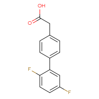Chemical structure of 2-{2',5'-difluoro-[1,1'-biphenyl]-4-yl}acetic acid - CSSB00038256424