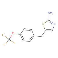 Chemical structure of 5-{[4-(trifluoromethoxy)phenyl]methyl}-1,3-thiazol-2-amine - CSSB00000405163