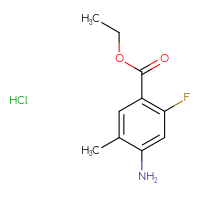 Chemical structure of ethyl 4-amino-2-fluoro-5-methylbenzoate hydrochloride - CSSB20963518640