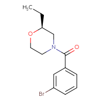 Chemical structure of (2S)-4-(3-bromobenzoyl)-2-ethylmorpholine - CSSB01160554467