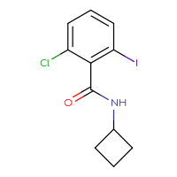 Chemical structure of 2-chloro-N-cyclobutyl-6-iodobenzamide - CSSB01022372818