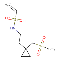 Chemical structure of N-{2-[1-(methanesulfonylmethyl)cyclopropyl]ethyl}ethene-1-sulfonamide - CSMB02138436122