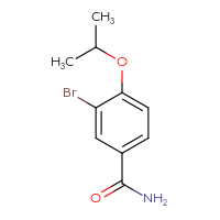 Chemical structure of 3-bromo-4-(propan-2-yloxy)benzamide - CSSB00009812918