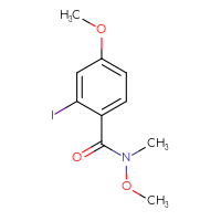 Chemical structure of 2-iodo-N,4-dimethoxy-N-methylbenzamide - CSSB01992635255