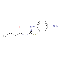 Chemical structure of N-(6-amino-1,3-benzothiazol-2-yl)butanamide - CSSB00000262441