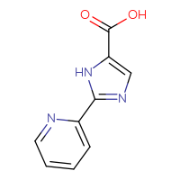 Chemical structure of 2-(pyridin-2-yl)-1H-imidazole-5-carboxylic acid - CSSB00021480125