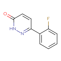 Chemical structure of 6-(2-fluorophenyl)-2,3-dihydropyridazin-3-one - CSSB00000750586