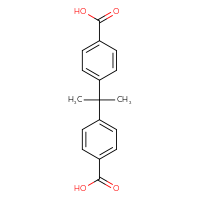 Chemical structure of 4-[2-(4-carboxyphenyl)propan-2-yl]benzoic acid - CSSB21199405594
