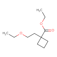 Chemical structure of ethyl 1-(2-ethoxyethyl)cyclobutane-1-carboxylate - CSSB00116762228
