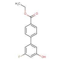 Chemical structure of ethyl 3'-fluoro-5'-hydroxy-[1,1'-biphenyl]-4-carboxylate - CSSB00150705234
