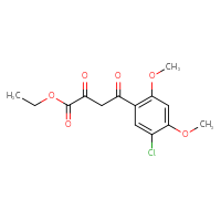 Chemical structure of ethyl 4-(5-chloro-2,4-dimethoxyphenyl)-2,4-dioxobutanoate - CSSB21495841105