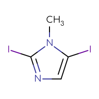 Chemical structure of 2,5-diiodo-1-methyl-1H-imidazole - CSSB00000707638