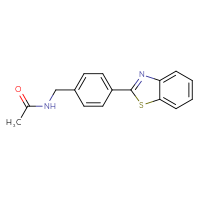 Chemical structure of N-{[4-(1,3-benzothiazol-2-yl)phenyl]methyl}acetamide - CSSB00121630422