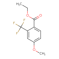 Chemical structure of ethyl 4-methoxy-2-(trifluoromethyl)benzoate - CSSB00020652642