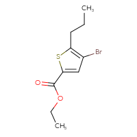 Chemical structure of ethyl 4-bromo-5-propylthiophene-2-carboxylate - CSSB00010783656