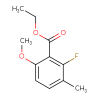 Chemical structure of ethyl 2-fluoro-6-methoxy-3-methylbenzoate - CSSB00056048034
