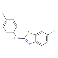 Chemical structure of 6-chloro-N-(4-iodophenyl)-1,3-benzothiazol-2-amine - CSSB00003676750