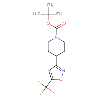 Chemical structure of tert-butyl 4-[5-(trifluoromethyl)-1,2-oxazol-3-yl]piperidine-1-carboxylate - CSSB00034736680