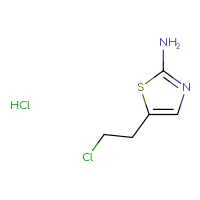Chemical structure of 5-(2-chloroethyl)-1,3-thiazol-2-amine hydrochloride - CSSB00020590297