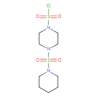 Chemical structure of 4-(piperidine-1-sulfonyl)piperazine-1-sulfonyl chloride - CSSB21224774047