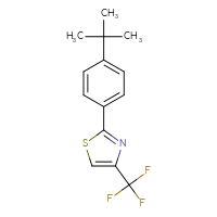 Chemical structure of 2-(4-tert-butylphenyl)-4-(trifluoromethyl)-1,3-thiazole - CSSB06583402531