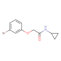Chemical structure of 2-(3-bromophenoxy)-N-cyclopropylacetamide - CSSB00000150607