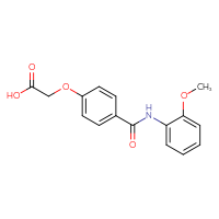 Chemical structure of 2-{4-[(2-methoxyphenyl)carbamoyl]phenoxy}acetic acid - CSSB00015356845