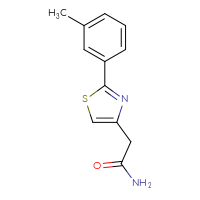 Chemical structure of 2-[2-(3-methylphenyl)-1,3-thiazol-4-yl]acetamide - CSSB00064997616