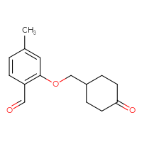Chemical structure of 4-methyl-2-[(4-oxocyclohexyl)methoxy]benzaldehyde - CSSB21087861229