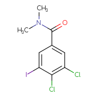 Chemical structure of 3,4-dichloro-5-iodo-N,N-dimethylbenzamide - CSSB01432920421