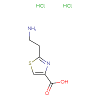 Chemical structure of 2-(2-aminoethyl)-1,3-thiazole-4-carboxylic acid dihydrochloride - CSSB00025773061