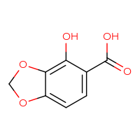 Chemical structure of 4-hydroxy-2H-1,3-benzodioxole-5-carboxylic acid - CSSB00009909723