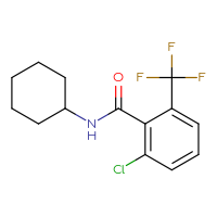 Chemical structure of 2-chloro-N-cyclohexyl-6-(trifluoromethyl)benzamide - CSSB00051363059