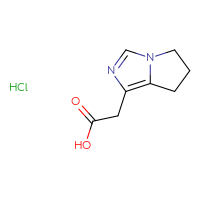 Chemical structure of 2-{5H,6H,7H-pyrrolo[1,2-c]imidazol-1-yl}acetic acid hydrochloride - CSSB03624766929