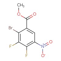 Chemical structure of methyl 2-bromo-3,4-difluoro-5-nitrobenzoate - CSSB14979058262
