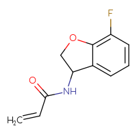 Chemical structure of N-(7-fluoro-2,3-dihydro-1-benzofuran-3-yl)prop-2-enamide - CSSB06470387956