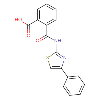 Chemical structure of 2-[(4-phenyl-1,3-thiazol-2-yl)carbamoyl]benzoic acid - CSSB00025749483