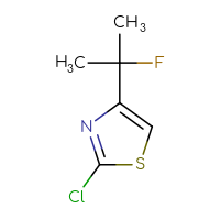 Chemical structure of 2-chloro-4-(2-fluoropropan-2-yl)-1,3-thiazole - CSSB03550737794