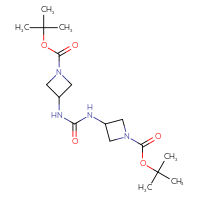 Chemical structure of tert-butyl 3-[({1-[(tert-butoxy)carbonyl]azetidin-3-yl}carbamoyl)amino]azetidine-1-carboxylate - CSSB00113916462