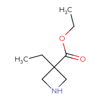 Chemical structure of ethyl 3-ethylazetidine-3-carboxylate - CSSB00116544907