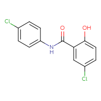 Chemical structure of 5-chloro-N-(4-chlorophenyl)-2-hydroxybenzamide - CSSB00000598074