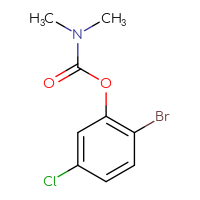 Chemical structure of 2-bromo-5-chlorophenyl N,N-dimethylcarbamate - CSSB21432458333