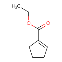 Chemical structure of ethyl cyclopent-1-ene-1-carboxylate - CSSB00009876662