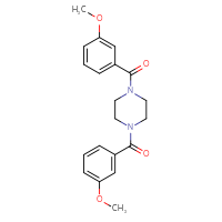Chemical structure of 1,4-bis(3-methoxybenzoyl)piperazine - CSSB00028118942