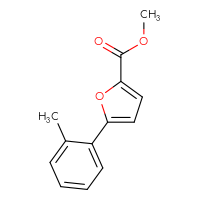 Chemical structure of methyl 5-(2-methylphenyl)furan-2-carboxylate - CSSB00010200249
