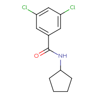 Chemical structure of 3,5-dichloro-N-cyclopentylbenzamide - CSSB00000252968