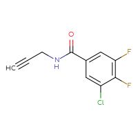 Chemical structure of 3-chloro-4,5-difluoro-N-(prop-2-yn-1-yl)benzamide - CSSB06471707261