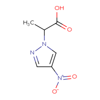 Chemical structure of 2-(4-nitro-1H-pyrazol-1-yl)propanoic acid - CSSB00000759207