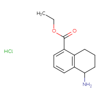 Chemical structure of ethyl 5-amino-5,6,7,8-tetrahydronaphthalene-1-carboxylate hydrochloride - CSSB20963517259