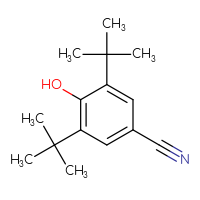 Chemical structure of 3,5-di-tert-butyl-4-hydroxybenzonitrile - CSSB00000643530